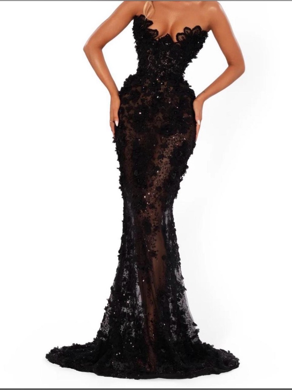 Albina Dyla Black Gown